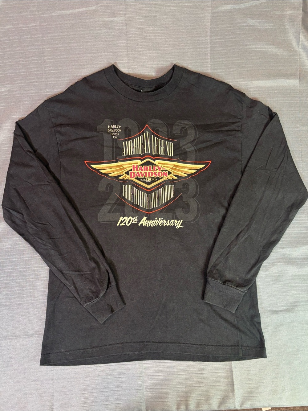 Harley-Davidson 120th Anniversary 2023 LS Tee Large Voigt Fort McMurray